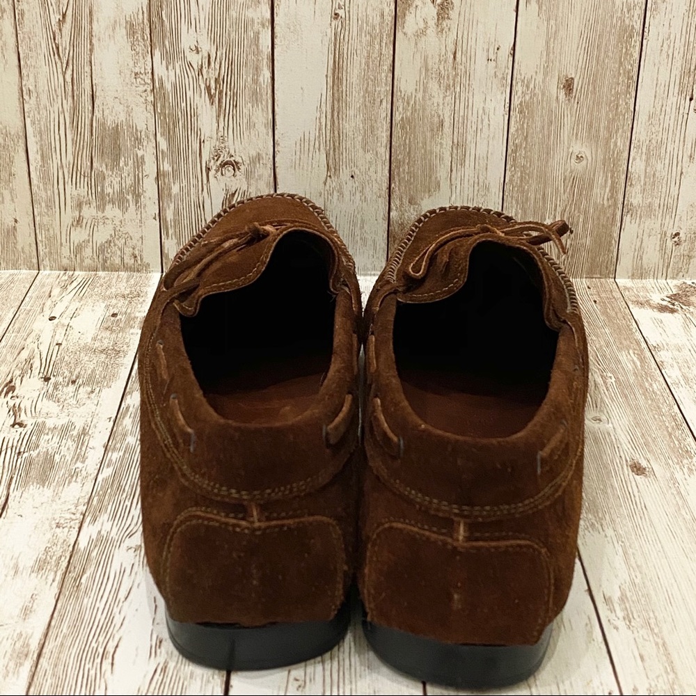 KROLL Italy Brown Suede Leather Men’s Loafers 44 - Picture 3 of 16